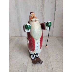 Midwest Cannon ski Santa skiing Xmas home decor figure